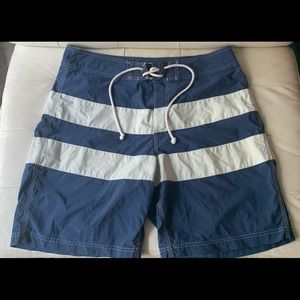 J.CREW VINTAGE BOARDSHORTS 35” SWIMSUIT BLUE/WHITE